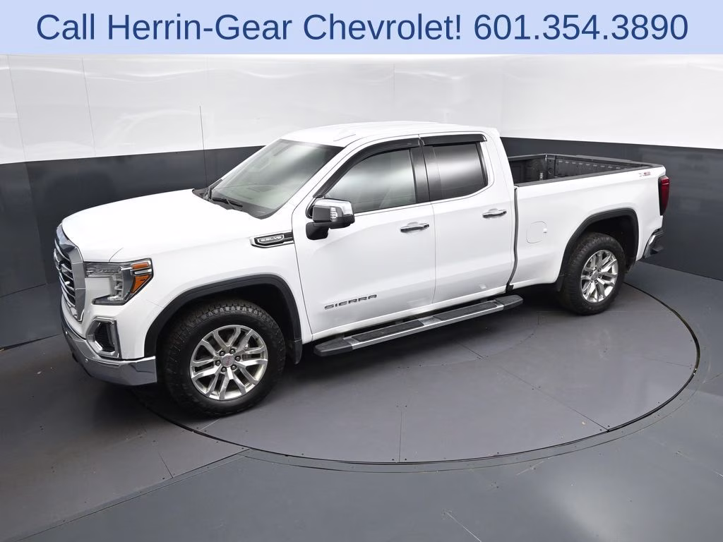 2019 Summit White GMC Sierra 1500 SLT 4X4 Truck