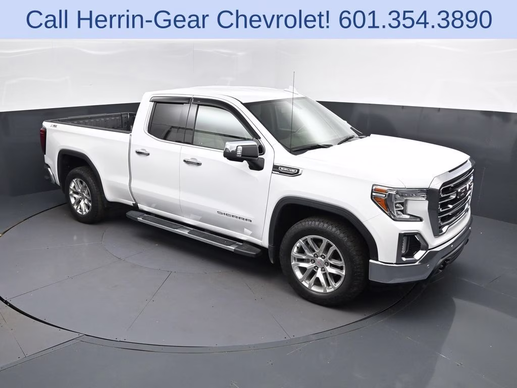 2019 Summit White GMC Sierra 1500 SLT 4X4 Truck
