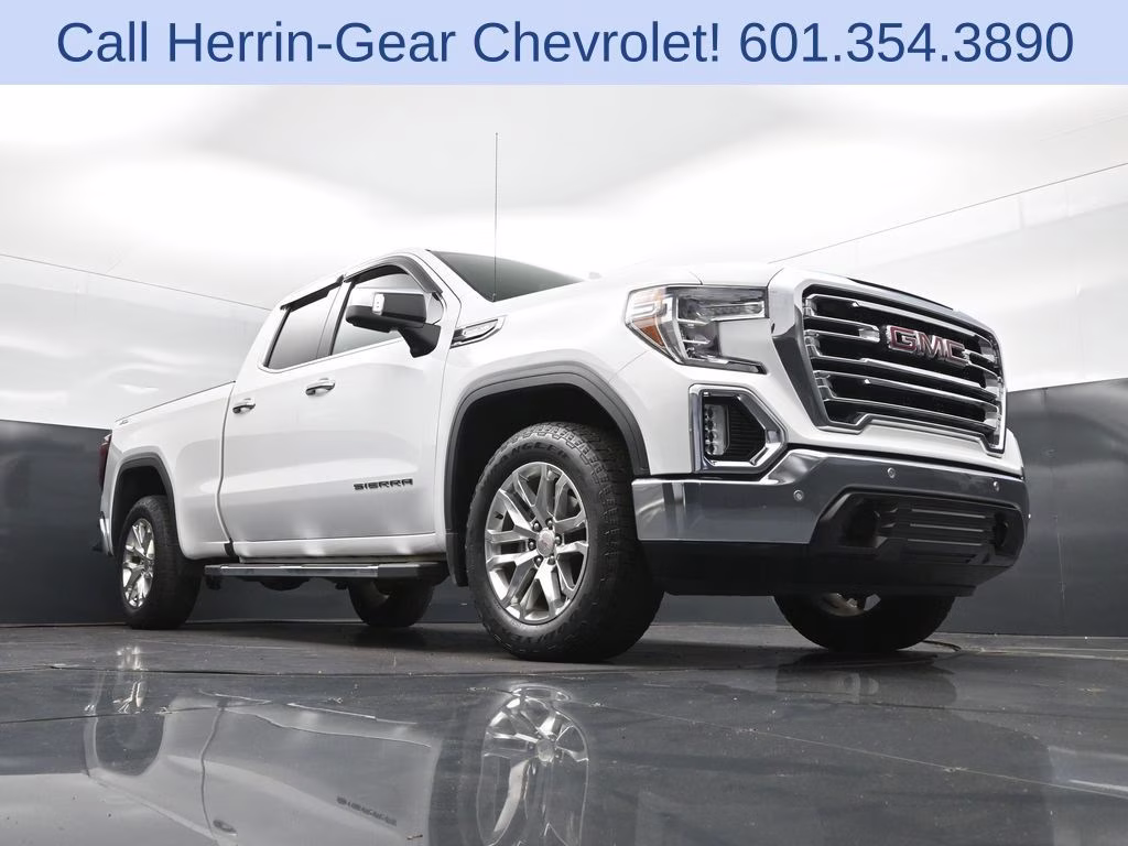 2019 Summit White GMC Sierra 1500 SLT 4X4 Truck
