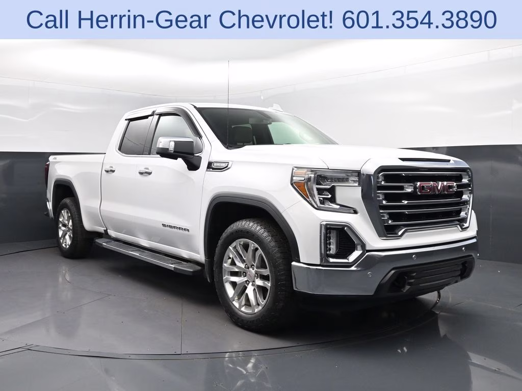 2019 Summit White GMC Sierra 1500 SLT 4X4 Truck