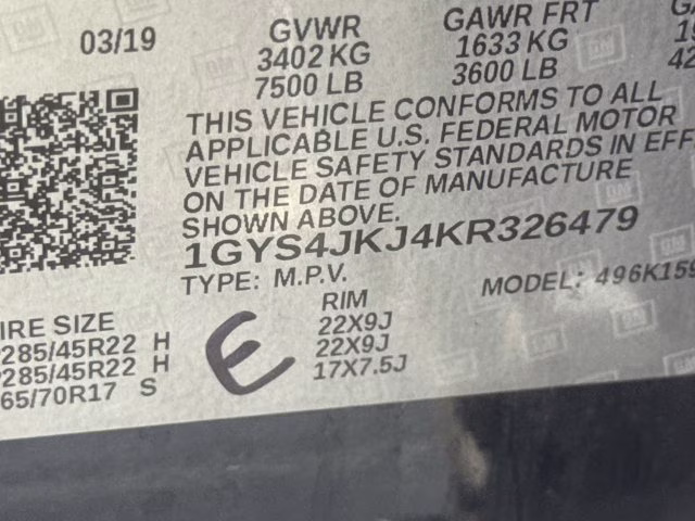 2019 Dark Adriatic Blue Metallic Cadillac Escalade ESV Premium Luxury 4X4 SUV
