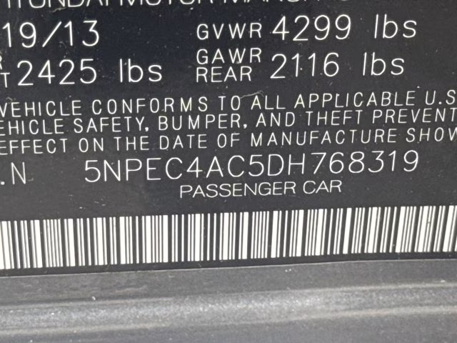 2013 Harbor Gray Metallic Hyundai Sonata SE FWD Sedan