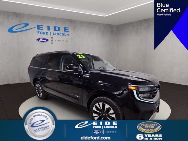2025 Agate Black Metallic Ford Expedition Max Platinum 4X4 SUV