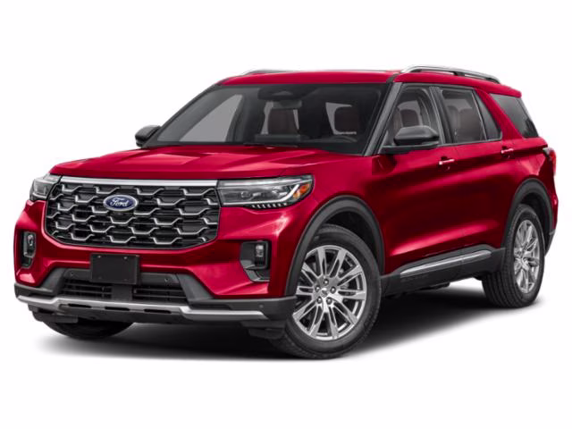 2025 Red Metallic Ford Explorer Platinum 4X4 SUV