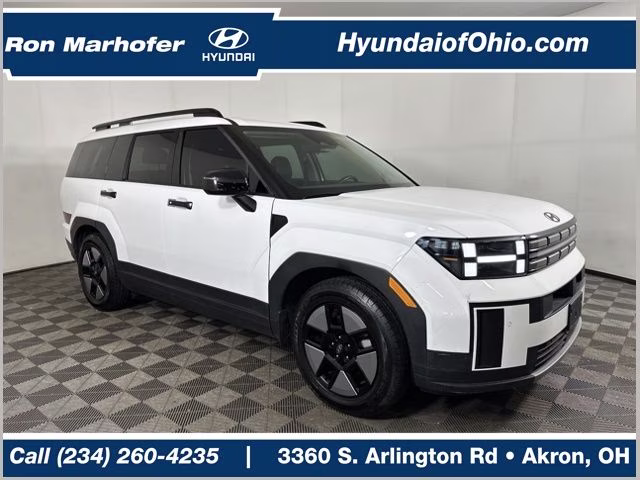 2025 Serenity White Hyundai Santa Fe Hybrid SEL FWD SUV