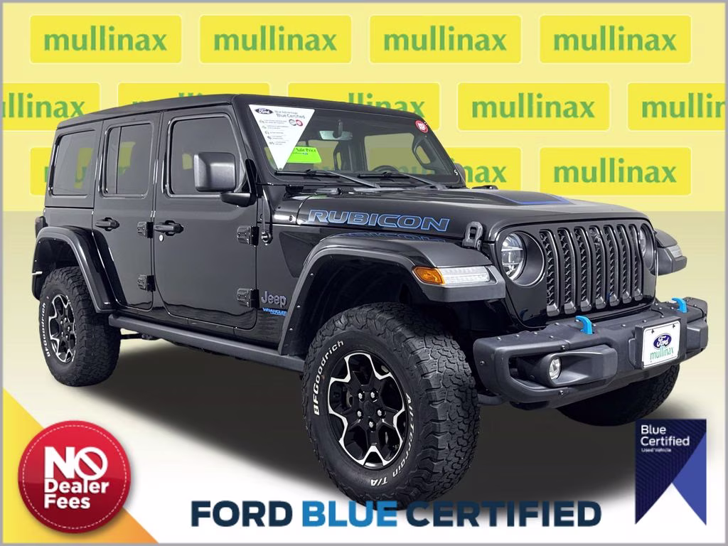 2021 Black Clearcoat Jeep Wrangler Unlimited Rubicon 4xe 4X4 SUV