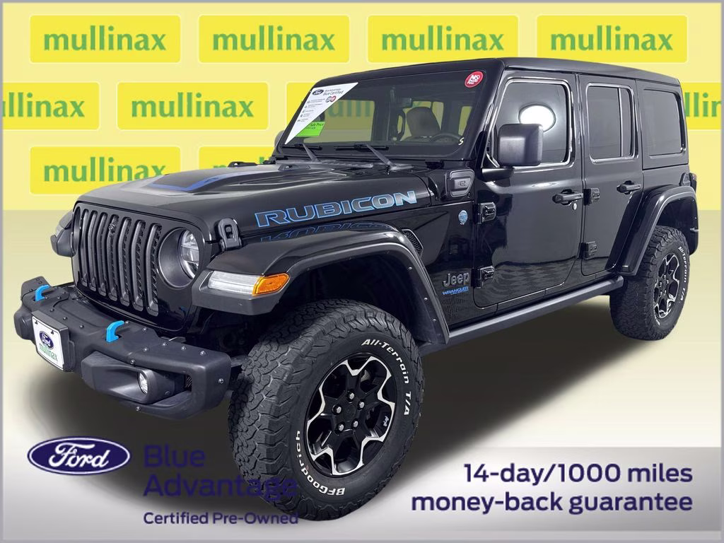 2021 Black Clearcoat Jeep Wrangler Unlimited Rubicon 4xe 4X4 SUV