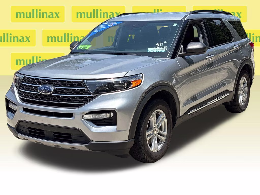 2023 Iconic Silver Metallic Ford Explorer XLT RWD SUV