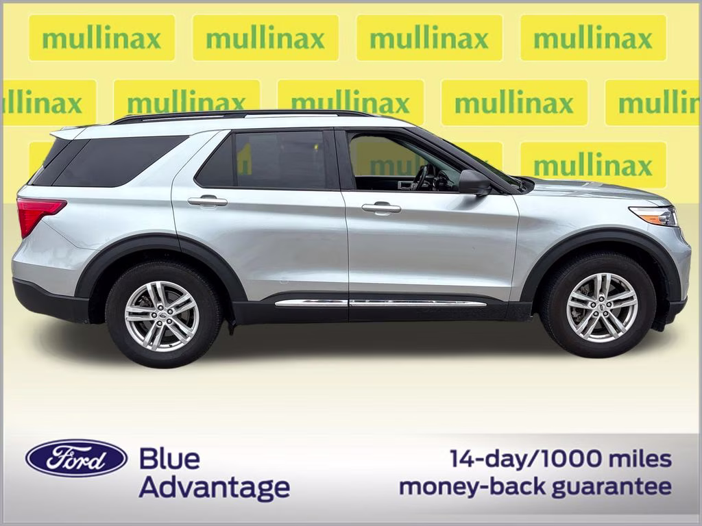 2023 Iconic Silver Metallic Ford Explorer XLT RWD SUV