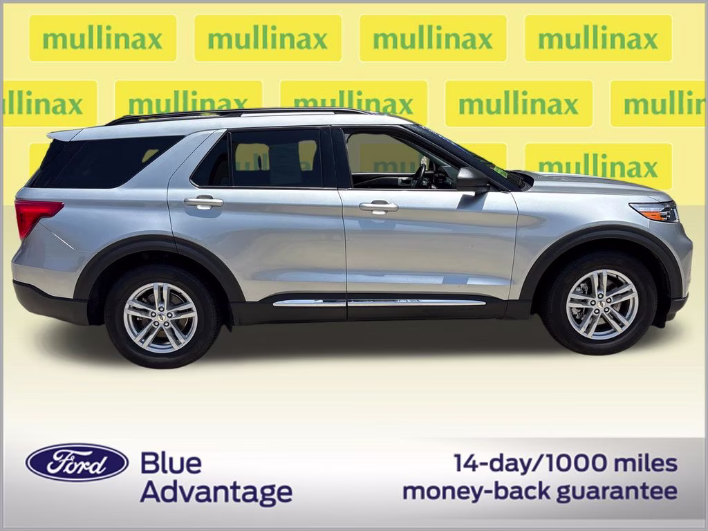 2023 Iconic Silver Metallic Ford Explorer XLT RWD SUV
