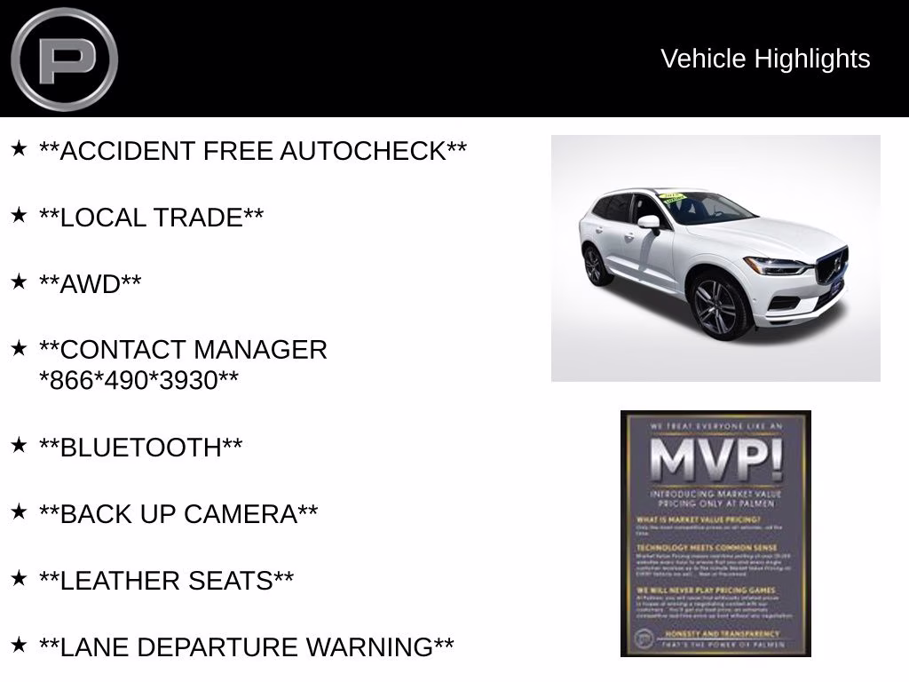 2018 Crystal White Volvo XC60 T6 Momentum AWD SUV