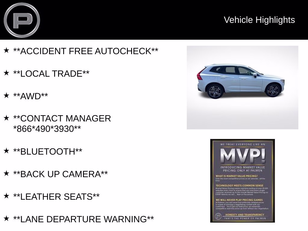 2018 White Volvo XC60 T6 Momentum AWD SUV