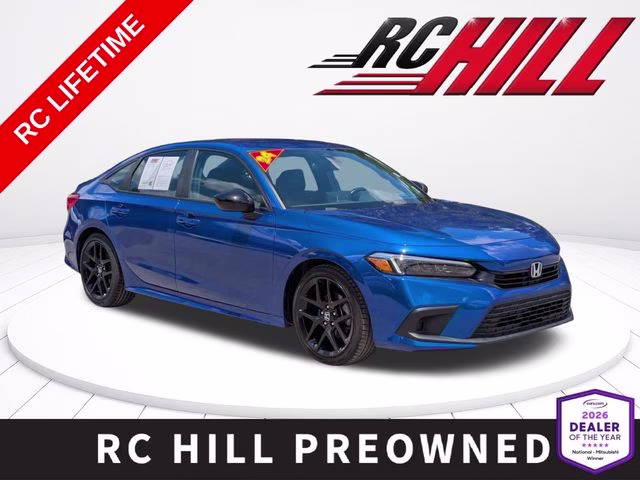 2024 Blue Honda Civic Sport FWD Sedan