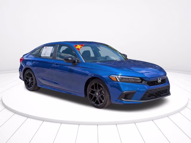 2024 Blue Honda Civic Sport FWD Sedan