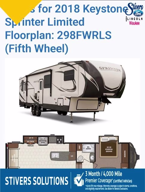 2018 Cream Keystone Sprinter Limited Sprinter Limited