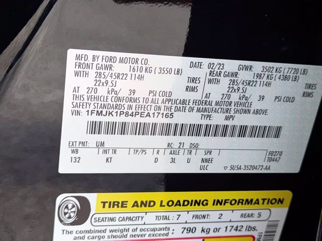 2023 Black Metallic Ford Expedition Max King Ranch 4X4 SUV