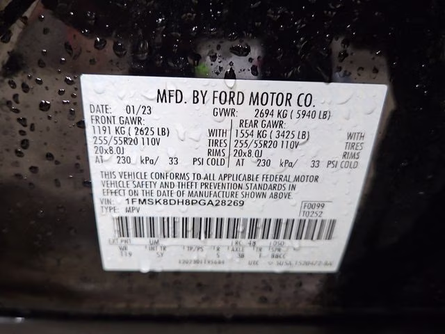 2023 Agate Black Metallic Ford Explorer XLT 4X4 SUV
