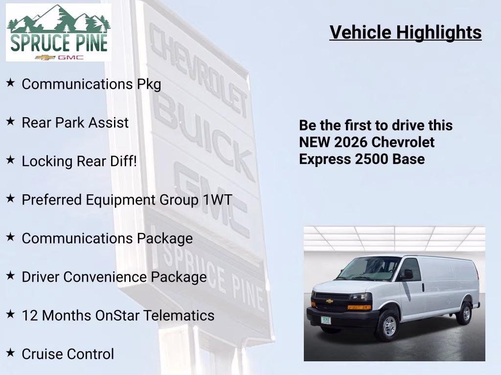 2026 Summit White Chevrolet Express 2500 Work Van RWD Van