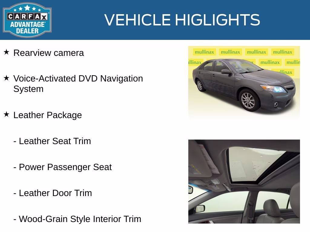 2011 Magnetic Gray Metallic Toyota Camry Hybrid Base FWD Sedan