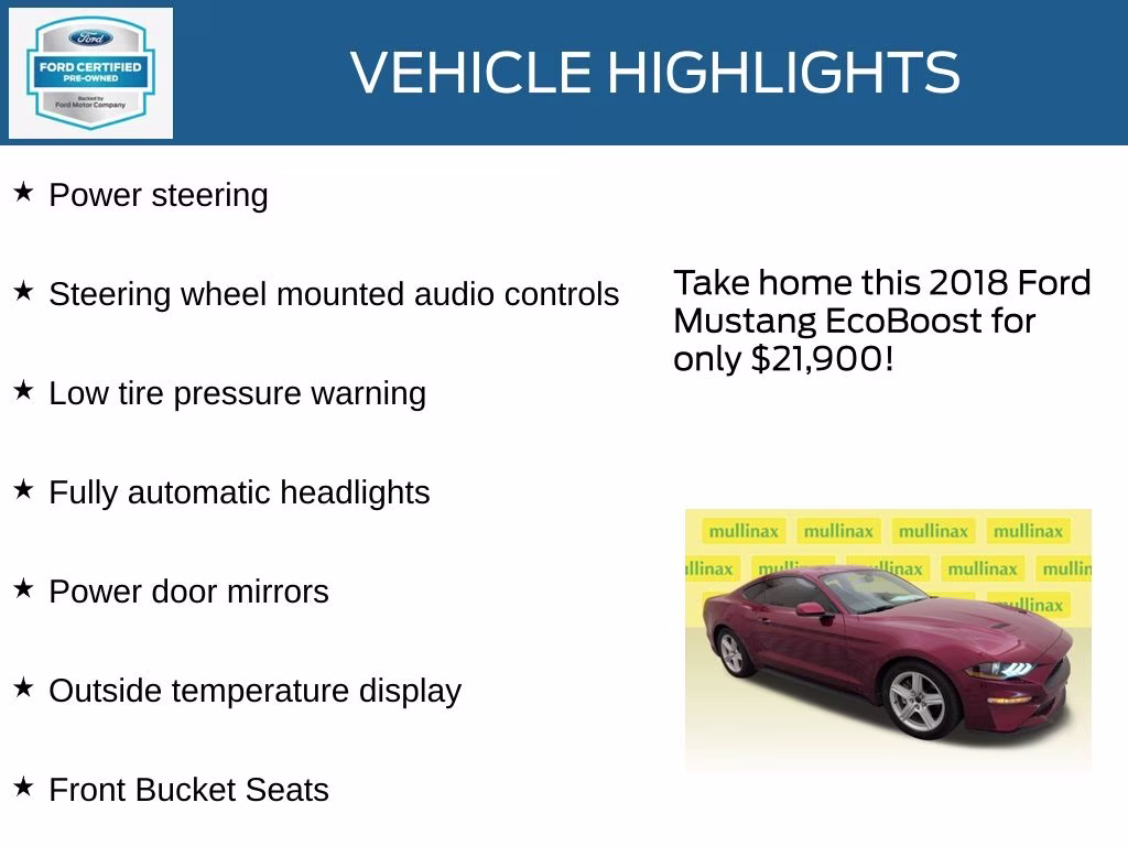 2018 Ruby Red Metallic Ford Mustang EcoBoost RWD Coupe