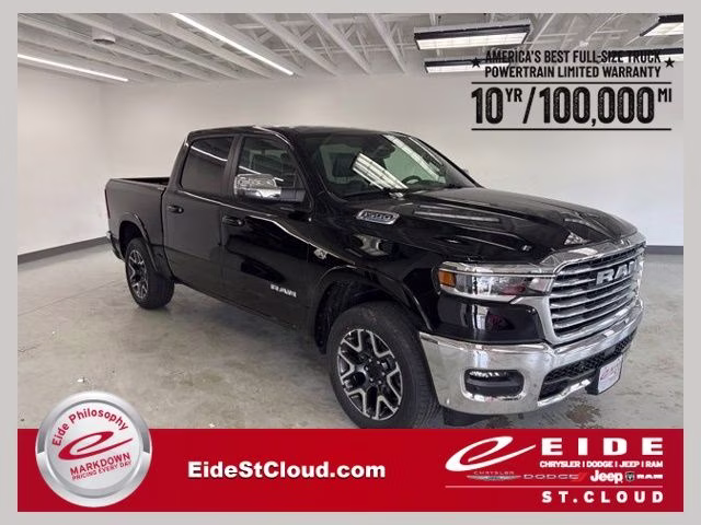 2026 Diamond Black Crystal Pearlcoat Ram 1500 Laramie 4X4 Truck