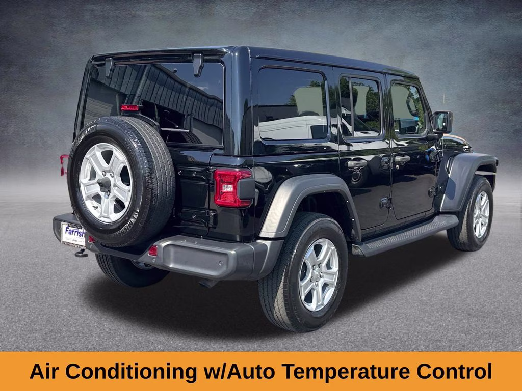 2022 Black Clearcoat Jeep Wrangler Unlimited Sport S W/ SKY ONE TOUCH 4X4 SUV