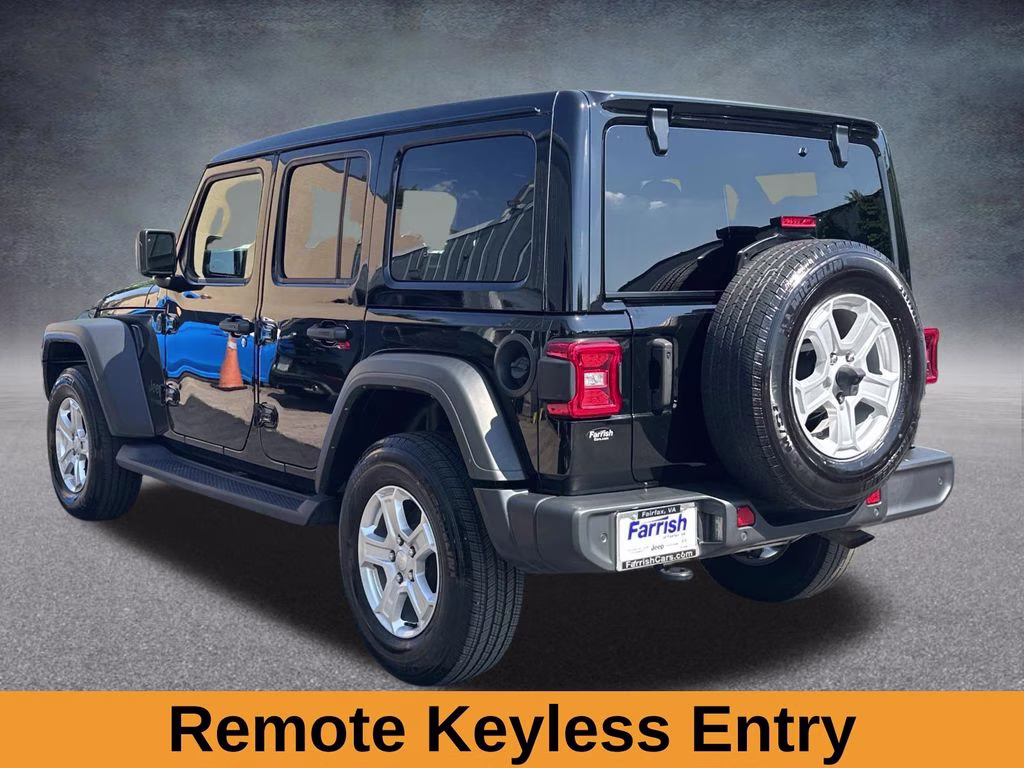 2022 Black Clearcoat Jeep Wrangler Unlimited Sport S W/ SKY ONE TOUCH 4X4 SUV