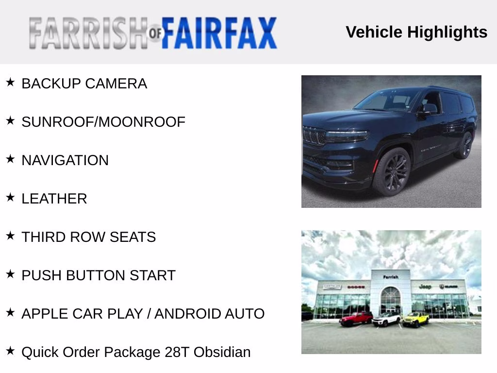 2024 Midnight Sky Jeep Grand Wagoneer Series II 4X4 SUV