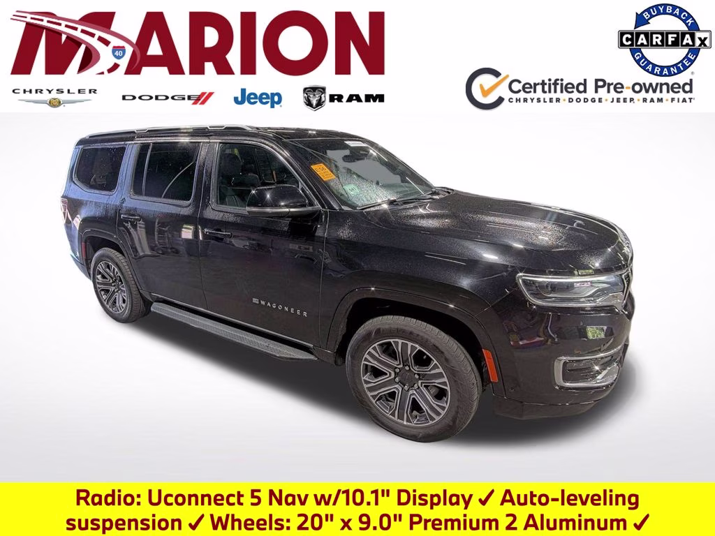 2024 Diamond Black Crystal Pearlcoat Jeep Wagoneer Series II 4X4 SUV