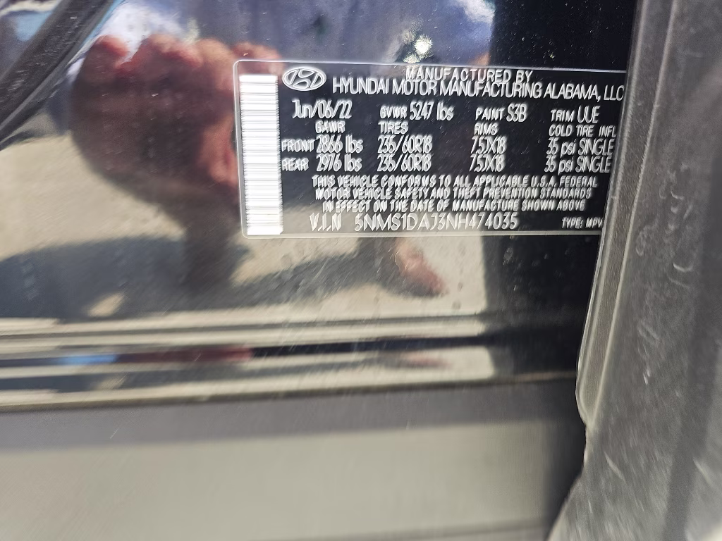 2022 Twilight Black Hyundai Santa Fe SE AWD SUV