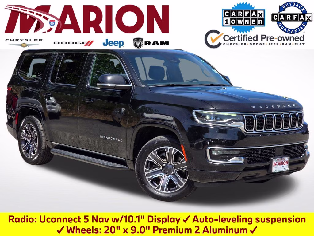 2024 Diamond Black Crystal Pearlcoat Jeep Wagoneer Series II 4X4 SUV