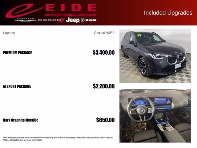 2025 Dark Graphite Metallic BMW X3 30 xDrive AWD SUV