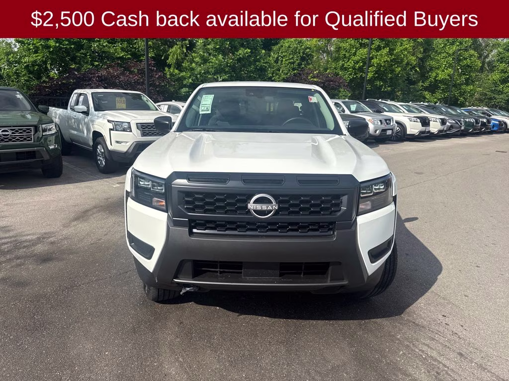 2026 Glacier White Nissan Frontier S 4X4 Truck