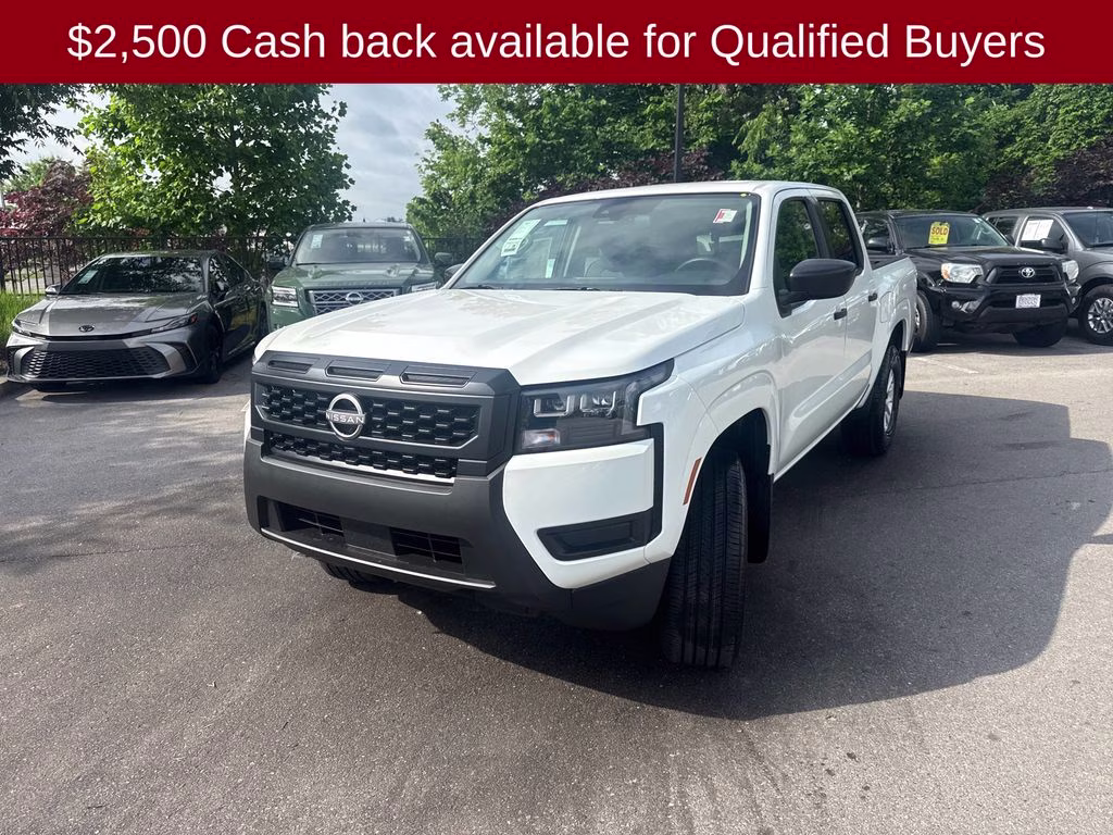 2026 Glacier White Nissan Frontier S 4X4 Truck