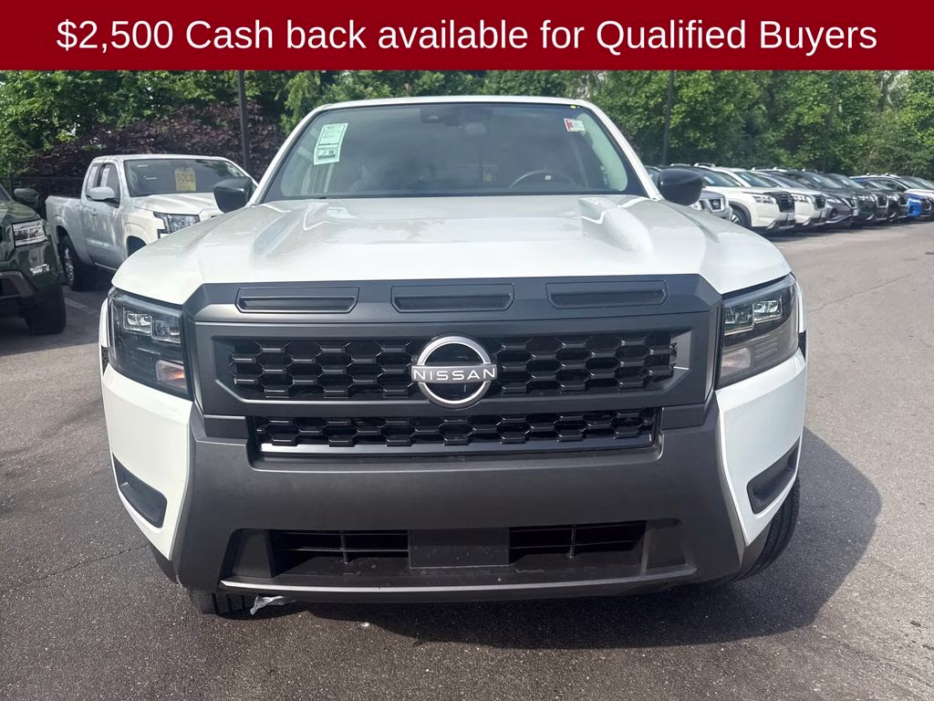 2026 Glacier White Nissan Frontier S 4X4 Truck