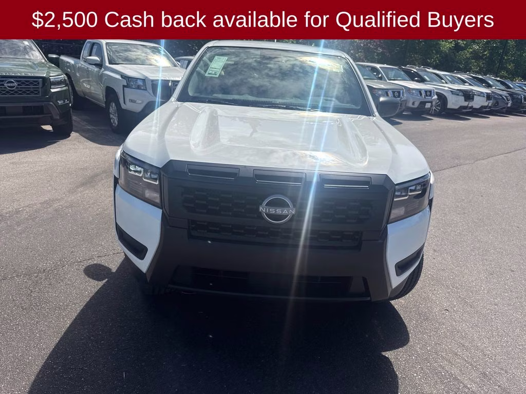 2026 Glacier White Nissan Frontier S 4X4 Truck