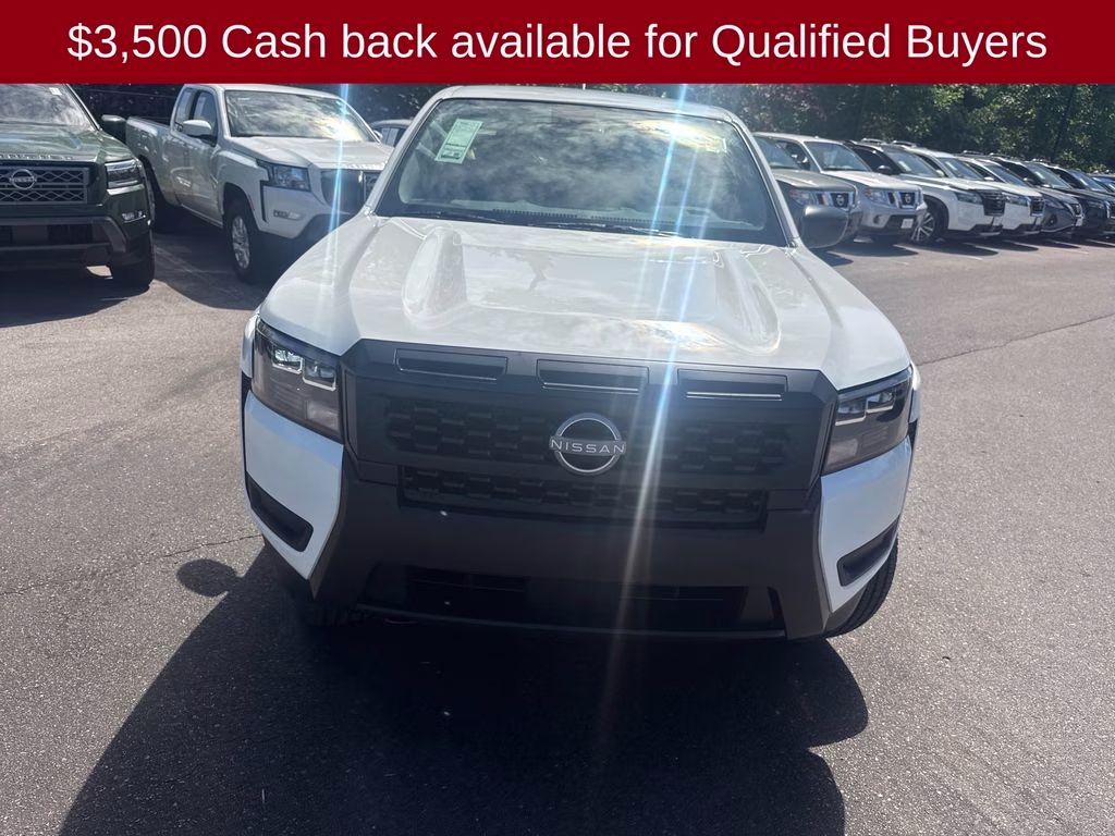2026 Glacier White Nissan Frontier S 4X4 Truck