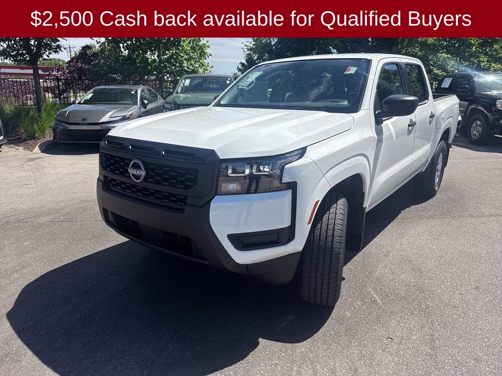 2026 Glacier White Nissan Frontier S 4X4 Truck