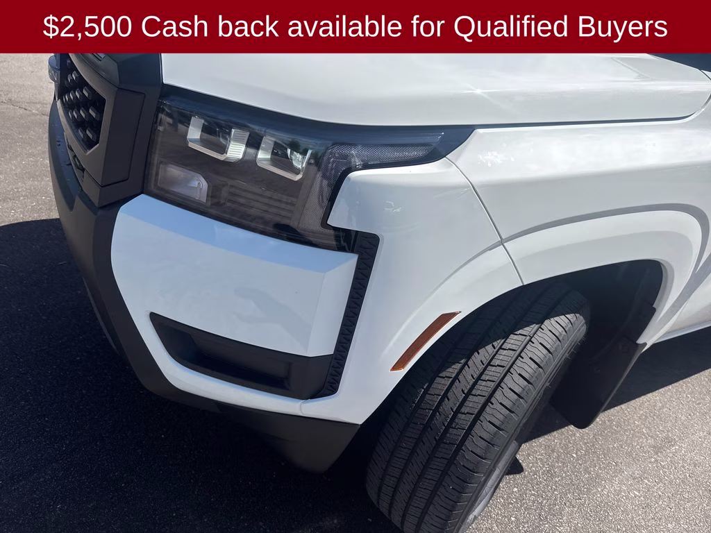 2026 Glacier White Nissan Frontier S 4X4 Truck