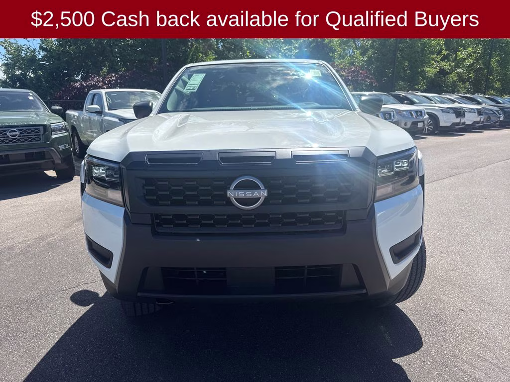 2026 Glacier White Nissan Frontier S 4X4 Truck