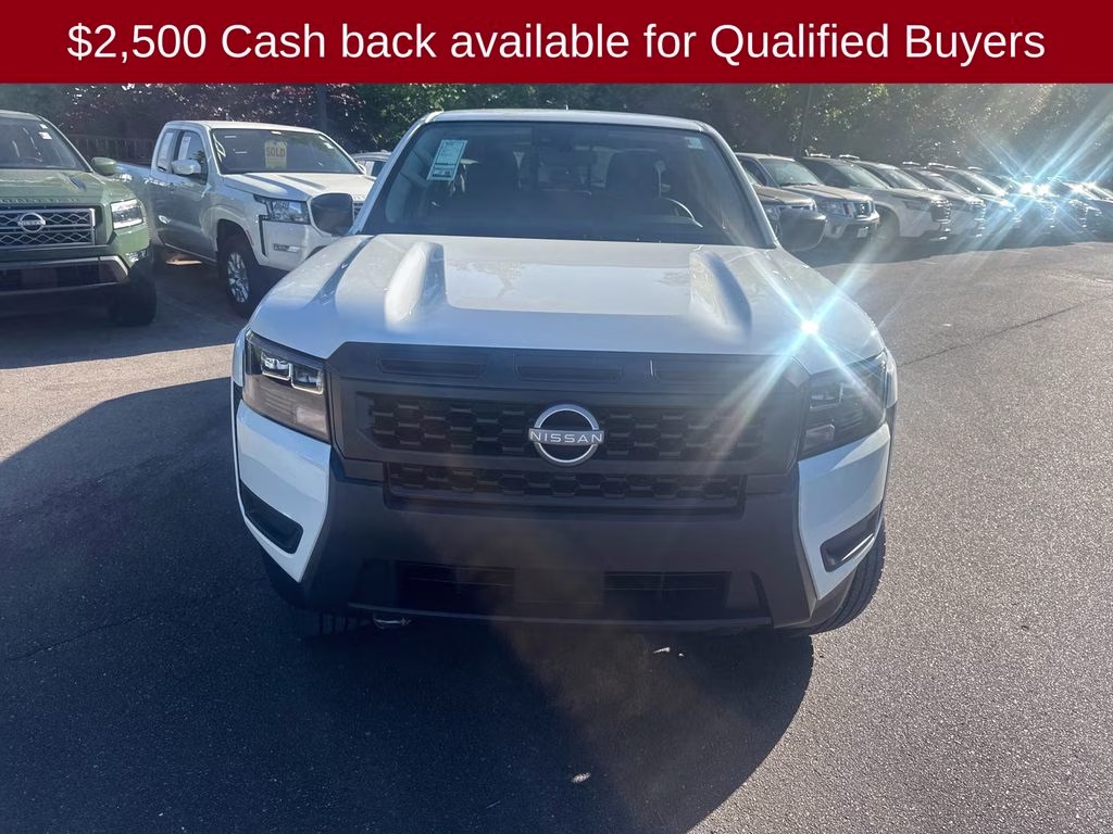 2026 Glacier White Nissan Frontier S 4X4 Truck