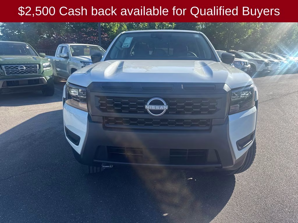 2026 Glacier White Nissan Frontier S 4X4 Truck