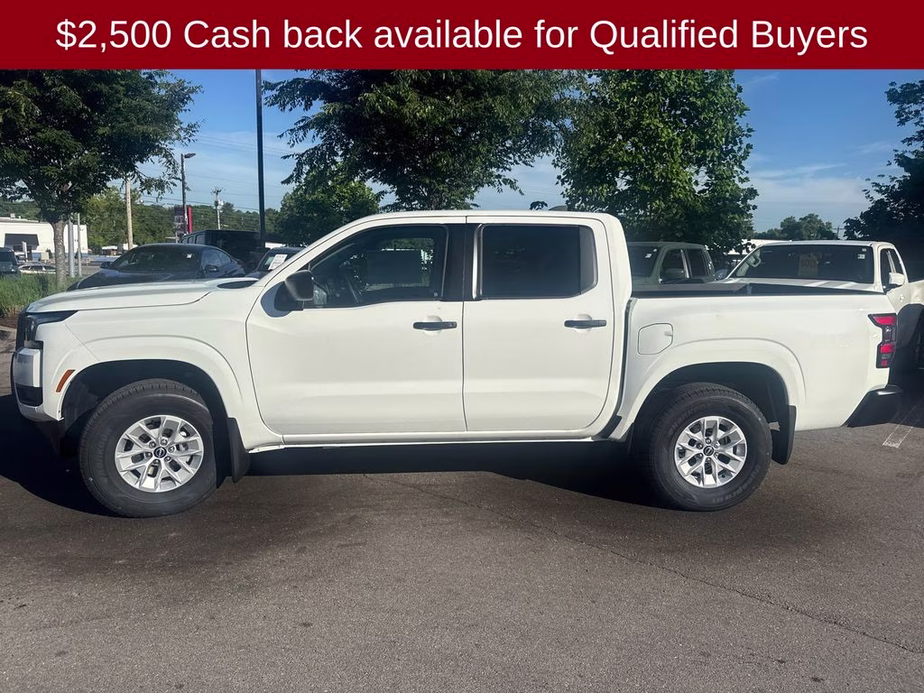 2026 Glacier White Nissan Frontier S 4X4 Truck