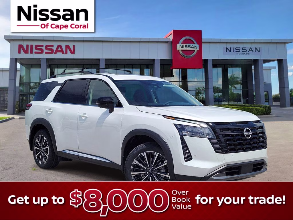 2026 Everest White Pearl Tricoat Nissan Pathfinder Platinum FWD SUV