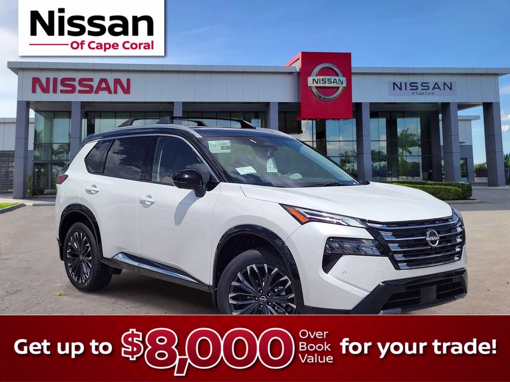 2026 Everest White Pearl/Super Black Nissan Rogue Platinum AWD SUV