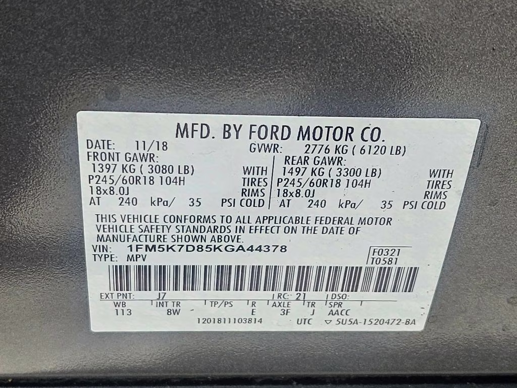 2019 Magnetic Metallic Ford Explorer XLT FWD SUV