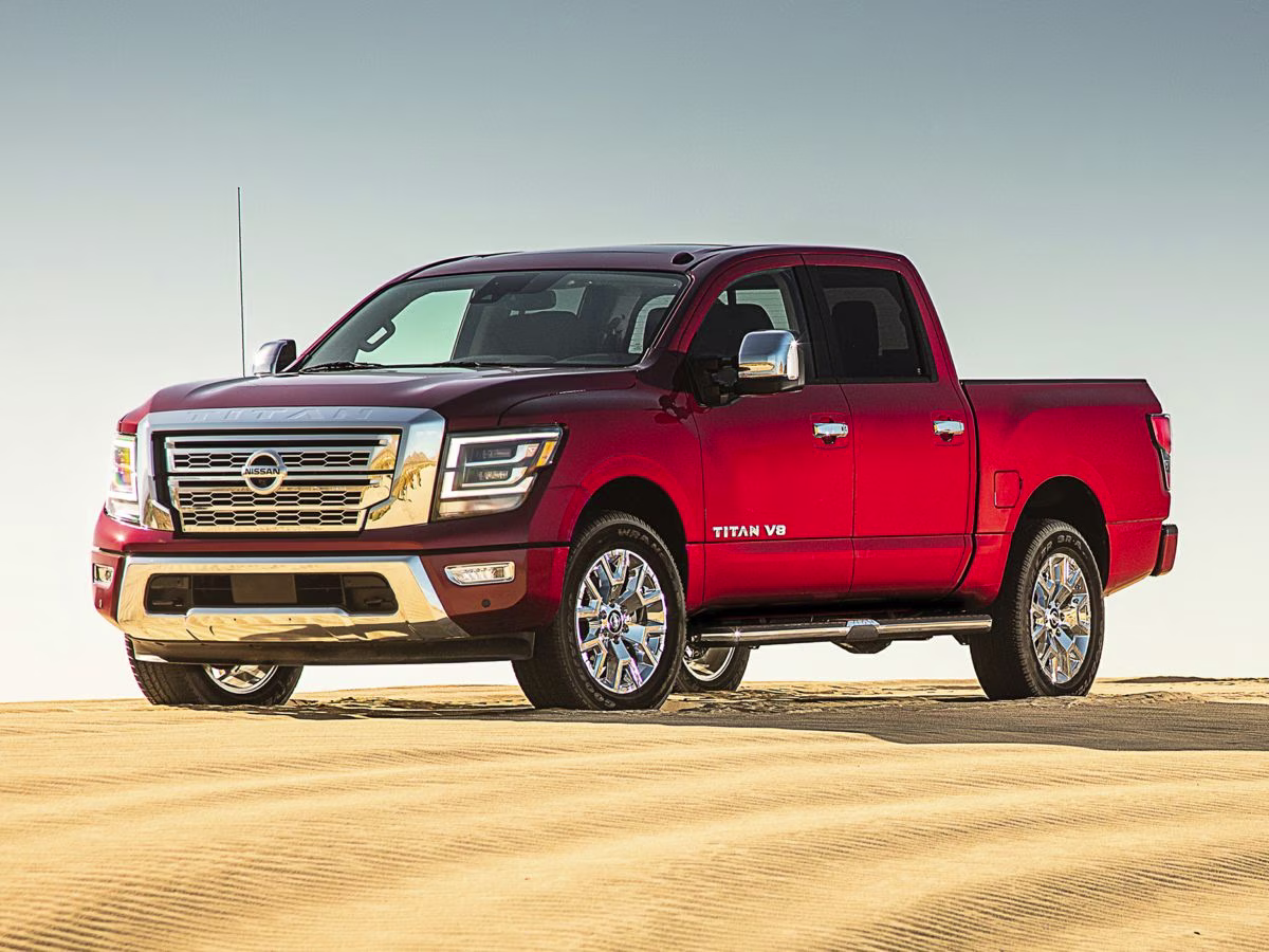 2021 Glacier White Nissan Titan SV 4X4 Truck