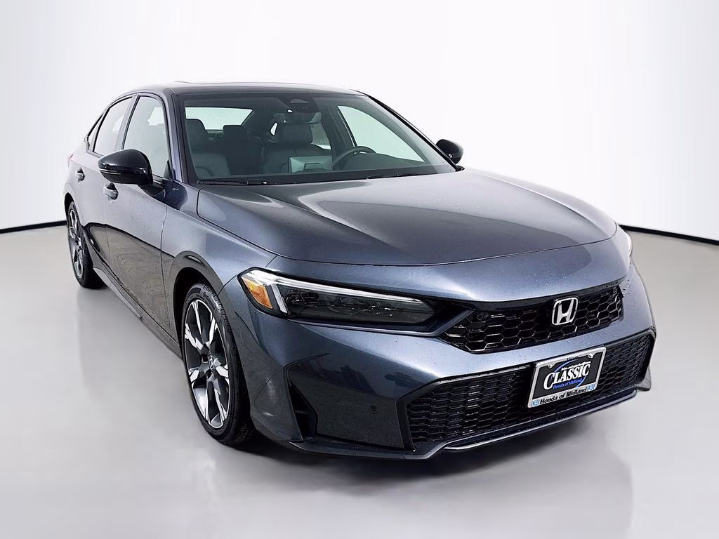 2026 Meteorite Gray Metallic Honda Civic Hybrid Sport Touring FWD Sedan