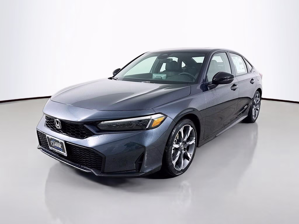 2026 Meteorite Gray Metallic Honda Civic Hybrid Sport Touring FWD Sedan