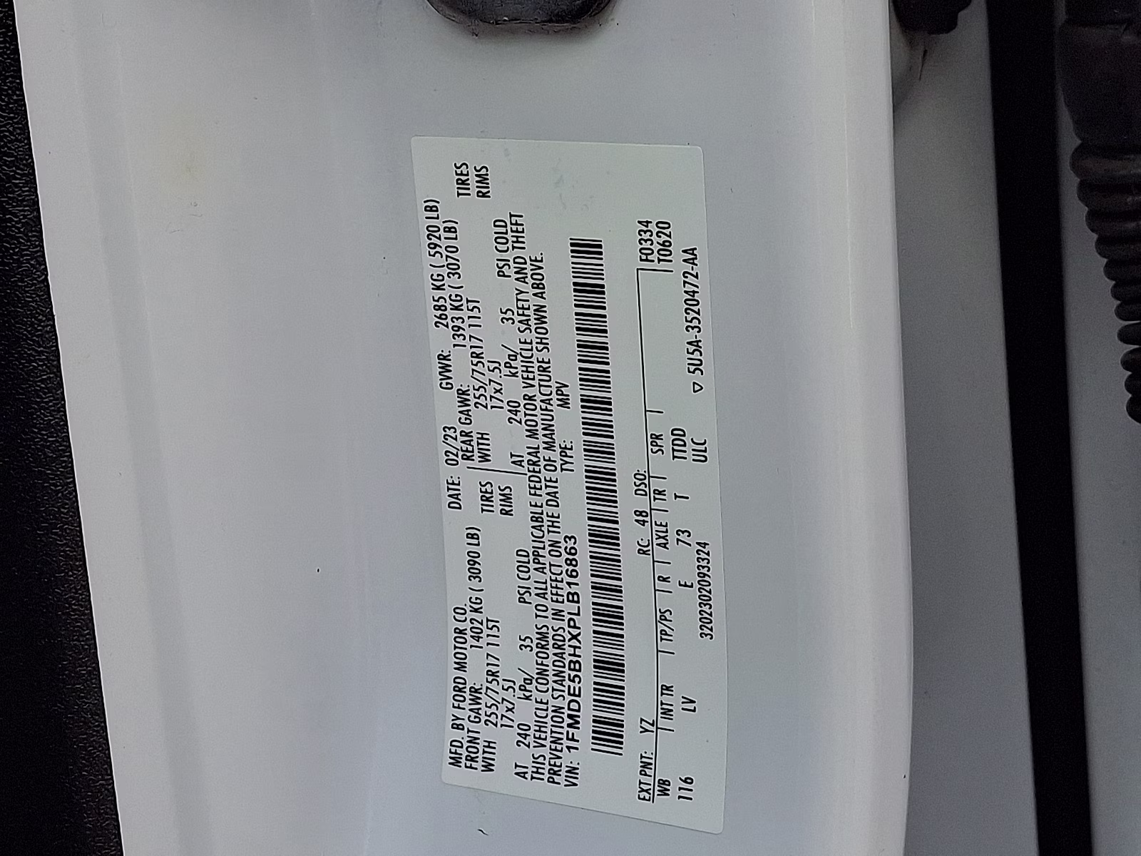 2023 Oxford White - YZ Ford Bronco Big Bend 4X4